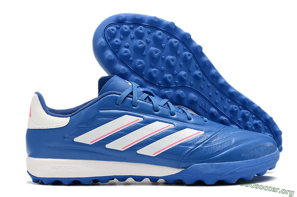 Adidas Copa Pure.3 TF Football Shoes - Blue/White/Pink 2