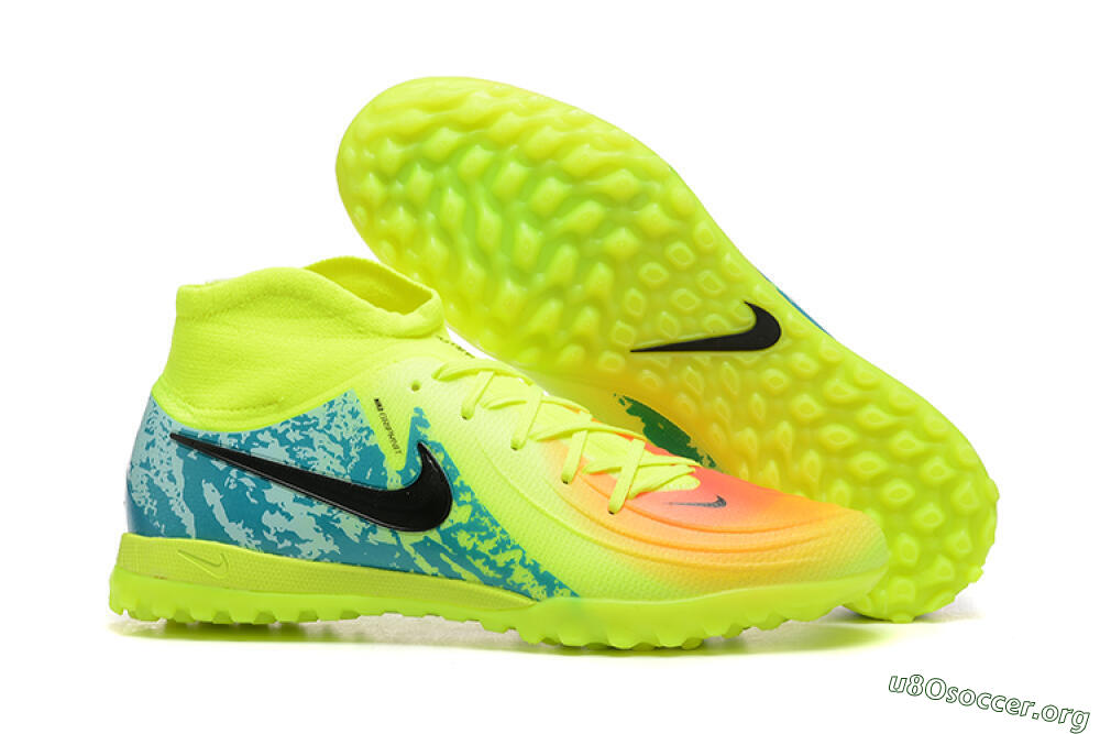 Nike Phantom GX 2 Luna Elite TF Football Shoes - Yellow/Blue/Black 2