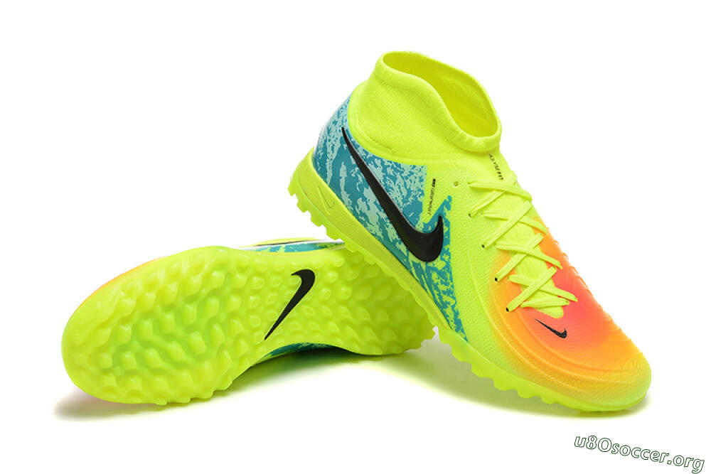 Nike Phantom GX 2 Luna Elite TF Football Shoes - Yellow/Blue/Black 4