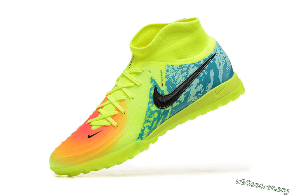 Nike Phantom GX 2 Luna Elite TF Football Shoes - Yellow/Blue/Black 8
