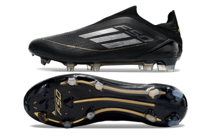 Adidas F50 Adizero FG Football Boots - Black/Silver/Gold