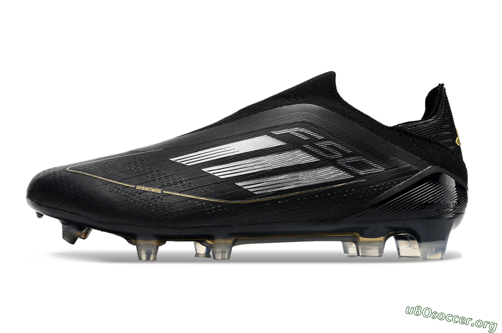Adidas F50 Adizero FG Football Boots - Black/Silver/Gold 3