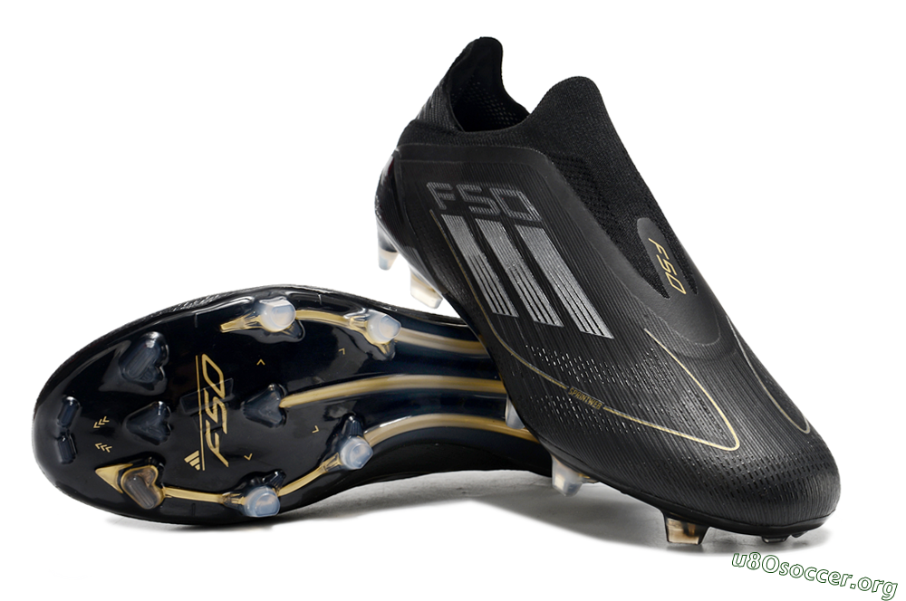 Adidas F50 Adizero FG Football Boots - Black/Silver/Gold 0