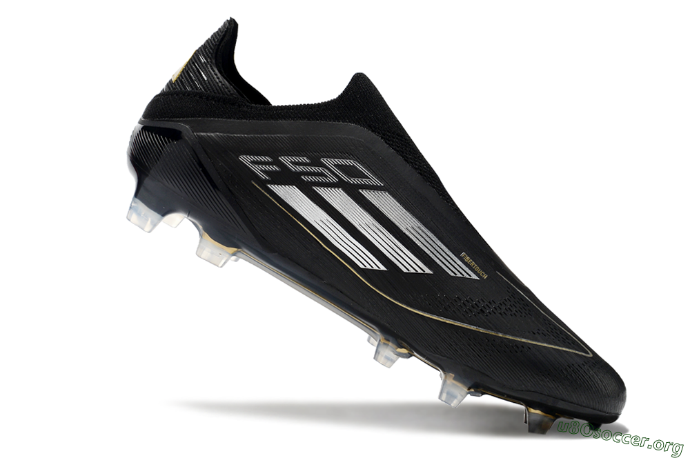 Adidas F50 Adizero FG Football Boots - Black/Silver/Gold 4