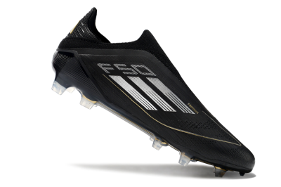 Adidas F50 Adizero FG Football Boots - Black/Silver/Gold