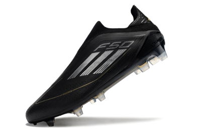 Adidas F50 Adizero FG Football Boots - Black/Silver/Gold
