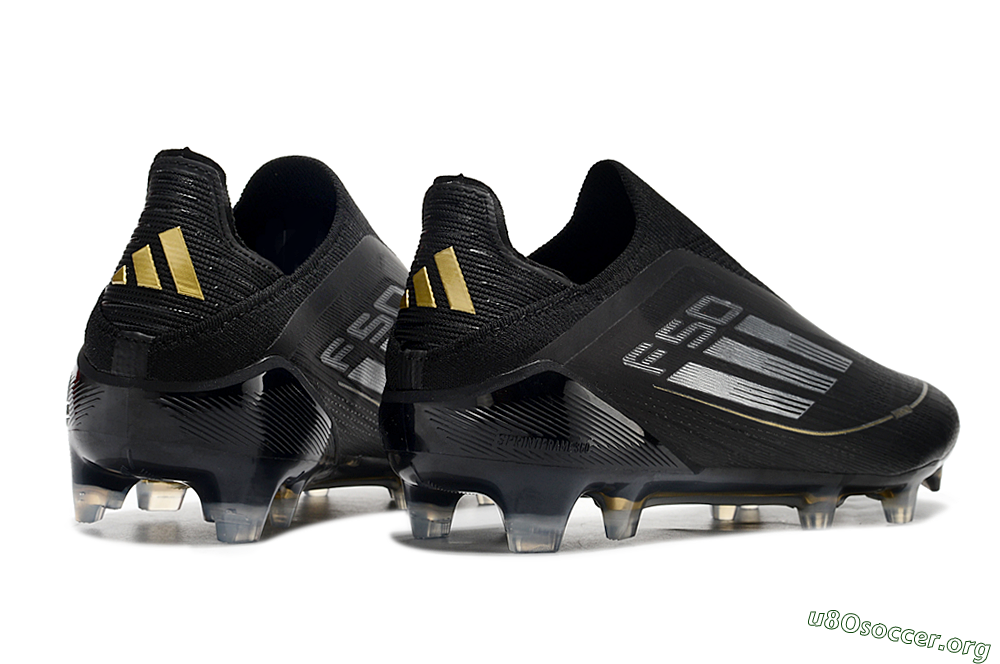Adidas F50 Adizero FG Football Boots - Black/Silver/Gold 6