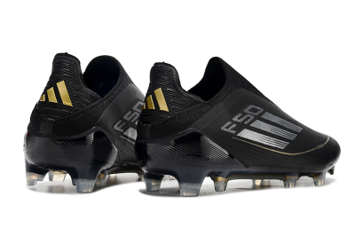 Adidas F50 Adizero FG Football Boots - Black/Silver/Gold