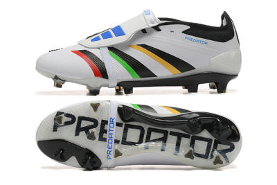 Adidas Predator Elite Foldover Tongue FG Football Boots - White/Rainbow