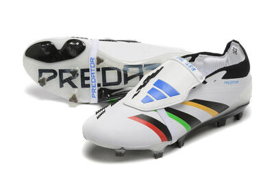 Adidas Predator Elite Foldover Tongue FG Football Boots - White/Rainbow