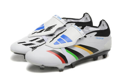 Adidas Predator Elite Foldover Tongue FG Football Boots - White/Rainbow