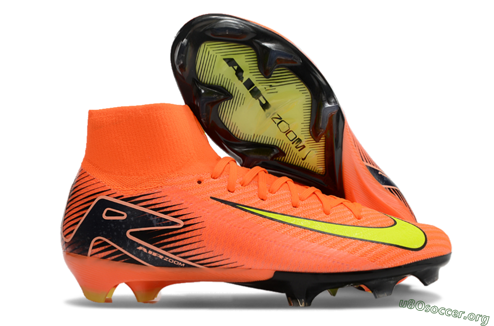Nike Air Zoom Mercurial Superfly 10 Elite FG Football Boots - Orange/Black/Yellow 2