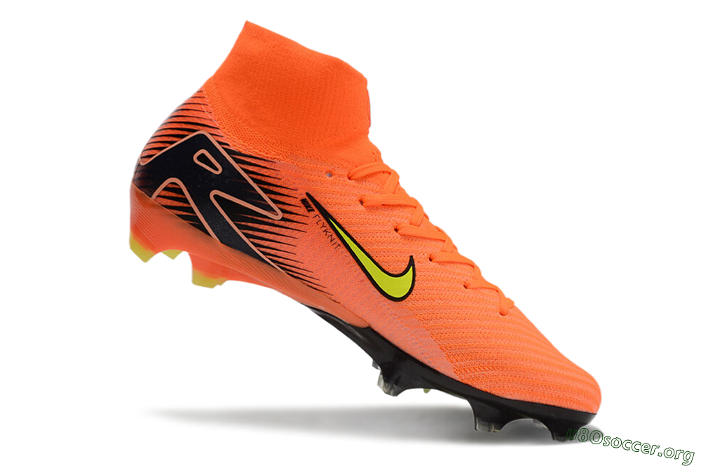 Nike Air Zoom Mercurial Superfly 10 Elite FG Football Boots - Orange/Black/Yellow 4