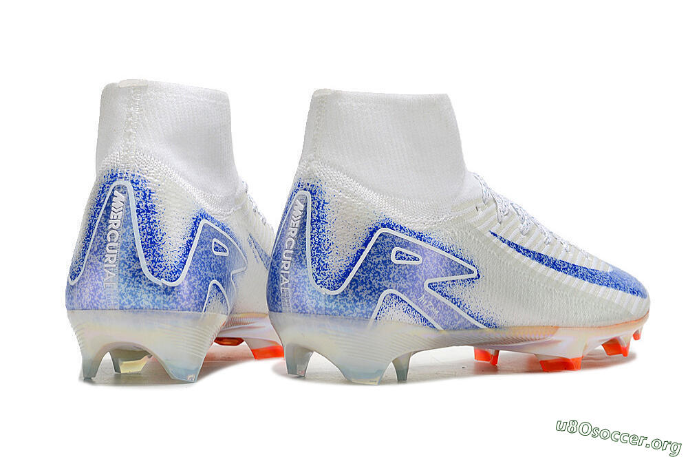 Nike Air Zoom Mercurial Superfly 10 Elite FG Football Boots - Grey/Blue/Orange 6