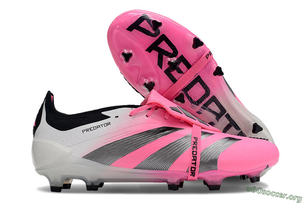 Adidas Predator Elite Foldover Tongue FG Football Boots - Pink/Grey/White 2