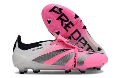Adidas Predator Elite Foldover Tongue FG Football Boots - Pink/Grey/White