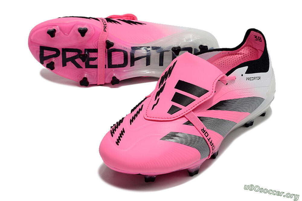 Adidas Predator Elite Foldover Tongue FG Football Boots - Pink/Grey/White 0