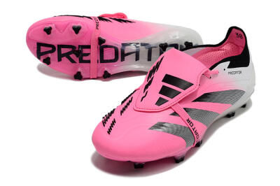 Adidas Predator Elite Foldover Tongue FG Football Boots - Pink/Grey/White