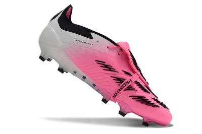 Adidas Predator Elite Foldover Tongue FG Football Boots - Pink/Grey/White