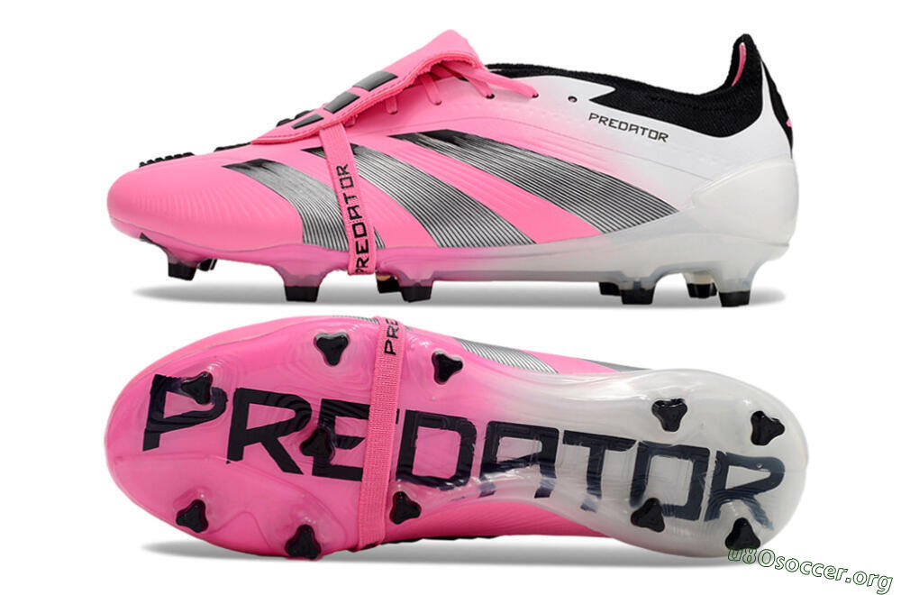 Adidas Predator Elite Foldover Tongue FG Football Boots - Pink/Grey/White 1