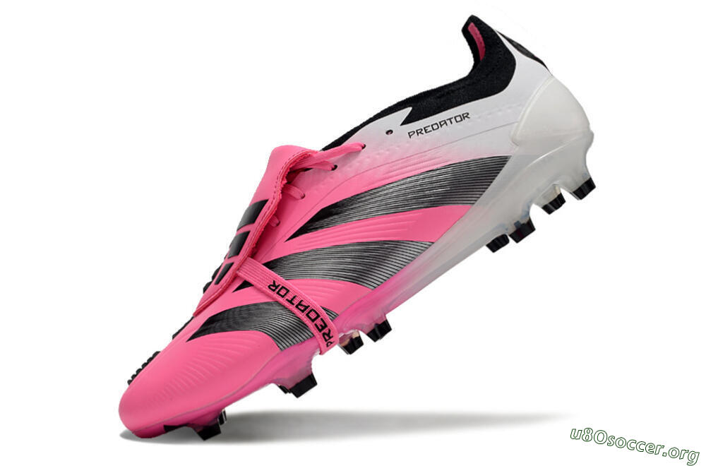Adidas Predator Elite Foldover Tongue FG Football Boots - Pink/Grey/White 5