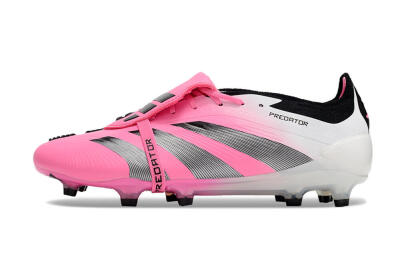Adidas Predator Elite Foldover Tongue FG Football Boots - Pink/Grey/White