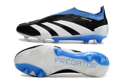 Adidas Predator Accuracy+ Laceless FG Football Boots - Black/White/Blue