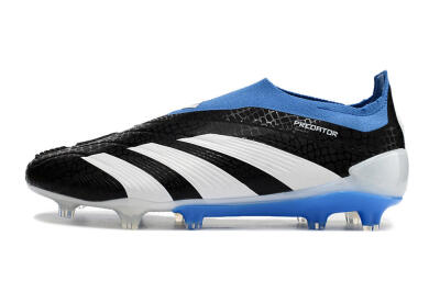 Adidas Predator Accuracy+ Laceless FG Football Boots - Black/White/Blue