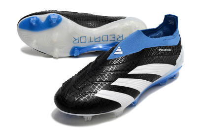 Adidas Predator Accuracy+ Laceless FG Football Boots - Black/White/Blue