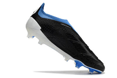 Adidas Predator Accuracy+ Laceless FG Football Boots - Black/White/Blue