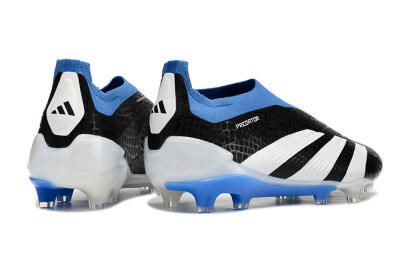 Adidas Predator Accuracy+ Laceless FG Football Boots - Black/White/Blue