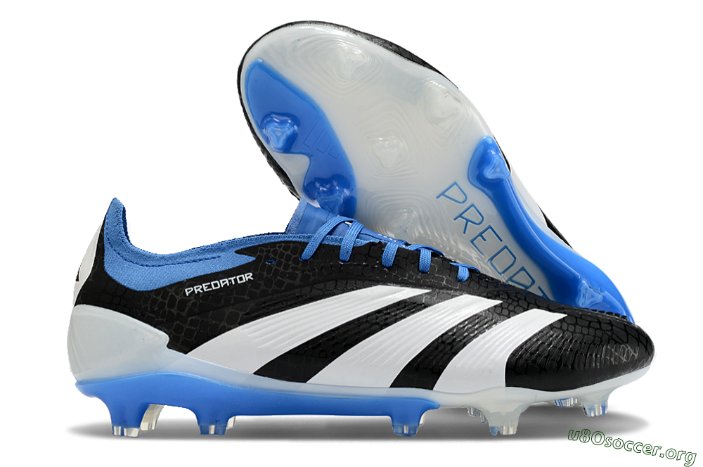 Adidas Predator Accuracy+ FG Football Boots - Black/White/Blue 2