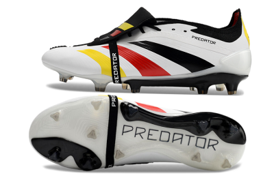 Adidas Predator Elite Foldover Tongue FG Football Boots - White/Black/Red/Yellow