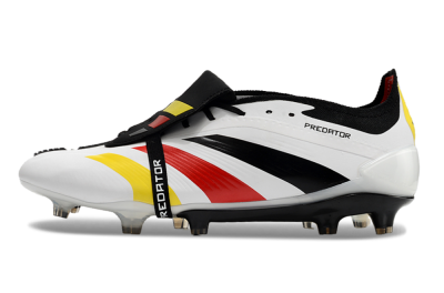 Adidas Predator Elite Foldover Tongue FG Football Boots - White/Black/Red/Yellow