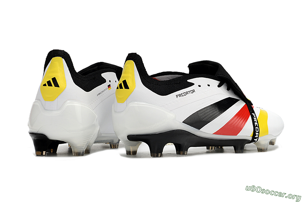 Adidas Predator Elite Foldover Tongue FG Football Boots - White/Black/Red/Yellow 6