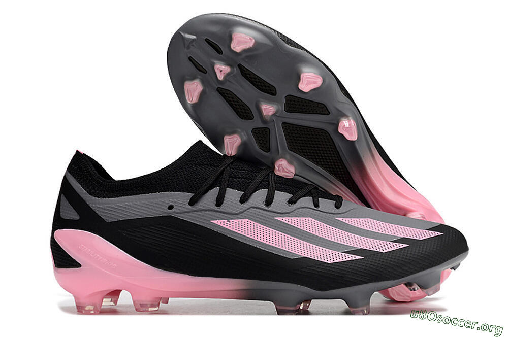 Adidas X 23 Crazyfast.1 FG Football Boots - Black/Pink 2