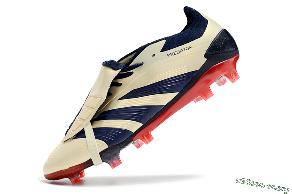 Adidas Predator Elite Foldover Tongue FG Football Boots - Beige/Blue/Black 5