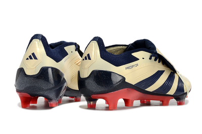 Adidas Predator Elite Foldover Tongue FG Football Boots - Beige/Blue/Black
