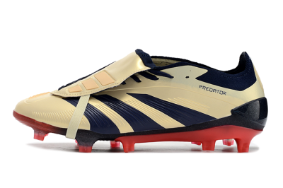 Adidas Predator Elite Foldover Tongue FG Football Boots - Beige/Blue/Black