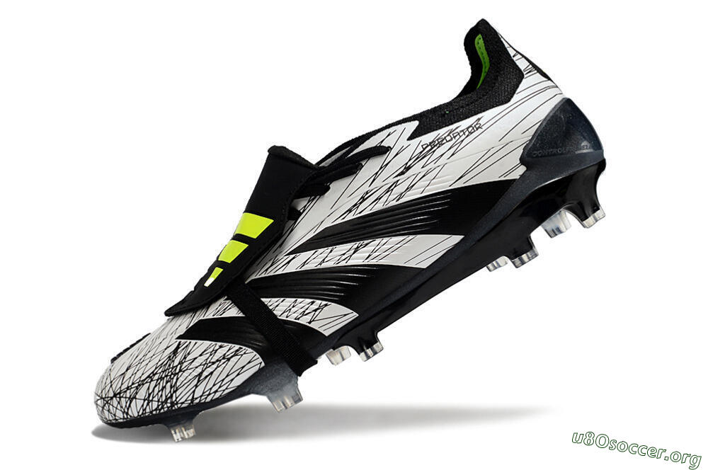 Adidas Predator Elite Foldover Tongue FG Football Boots - White/Black/Yellow 5
