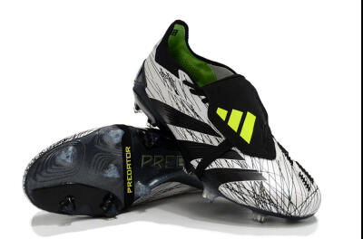Adidas Predator Elite Foldover Tongue FG Football Boots - White/Black/Yellow