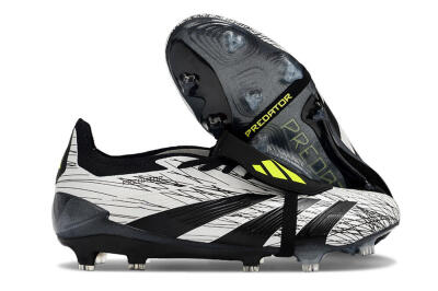 Adidas Predator Elite Foldover Tongue FG Football Boots - White/Black/Yellow