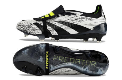 Adidas Predator Elite Foldover Tongue FG Football Boots - White/Black/Yellow