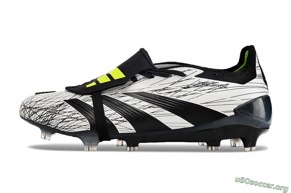 Adidas Predator Elite Foldover Tongue FG Football Boots - White/Black/Yellow 3
