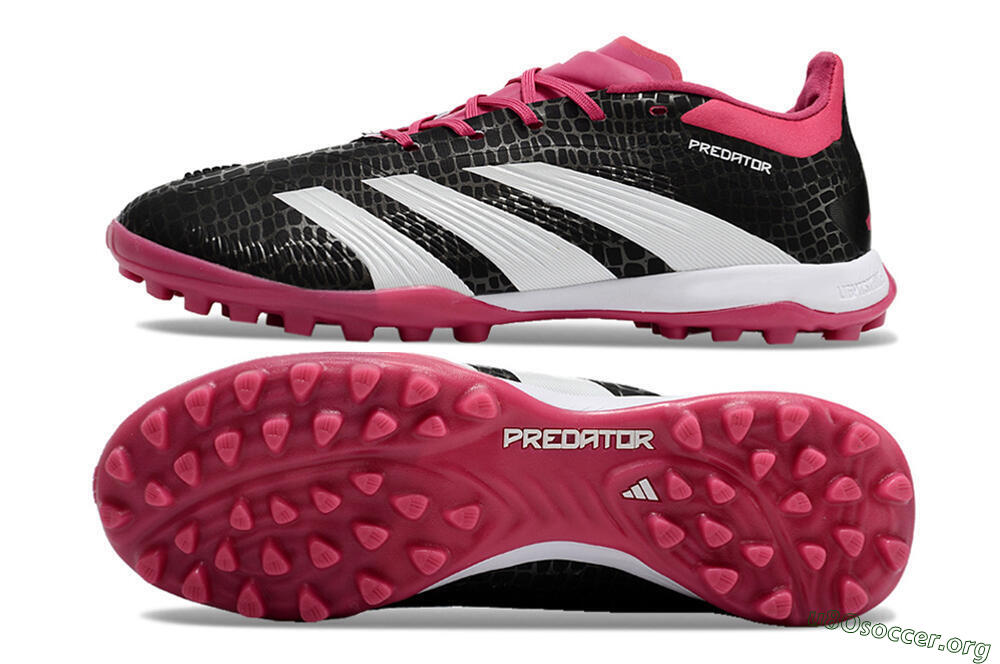 Adidas Predator 24 Elite TF Football Shoes - Black/Red/White 1