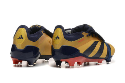 Adidas Predator Elite Foldover Tongue FG Football Boots - Gold/Blue/Red