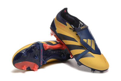 Adidas Predator Elite Foldover Tongue FG Football Boots - Gold/Blue/Red