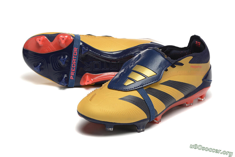 Adidas Predator Elite Foldover Tongue FG Football Boots - Gold/Blue/Red 0