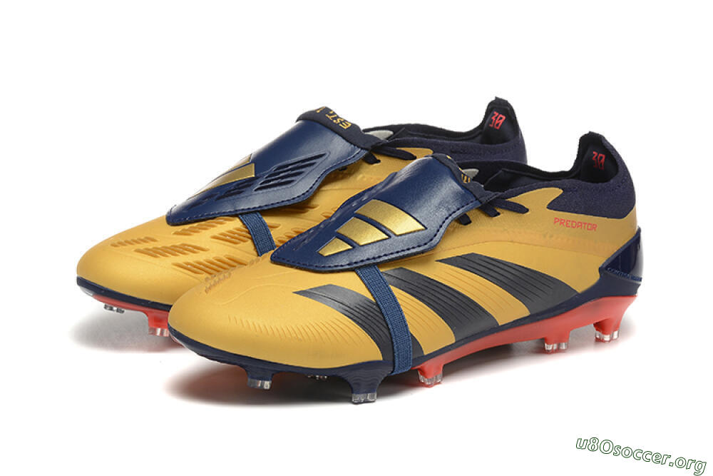 Adidas Predator Elite Foldover Tongue FG Football Boots - Gold/Blue/Red 5