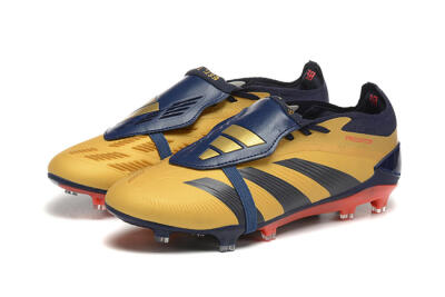 Adidas Predator Elite Foldover Tongue FG Football Boots - Gold/Blue/Red